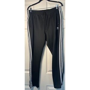 Adidas Originals Womens Black White 3-Stripe Trefoil Track Pants XL Joggers